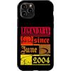 Lustiger Geburtstagsspruch zum 22. Gebur Custodia per iPhone 11 Pro 22° Compleanno Leggendario dal Giugno 2004 Anno Retro