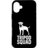 Cani da soma canini resistenti Custodia per iPhone 16 Plus Tripod Squad Supporto per la resilienza a tre zampe del cane