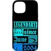 Lustiger Geburtstagsspruch zum 22. Gebur Custodia per iPhone 15 22° Compleanno Leggendario dal Giugno 2004 Anno Retro