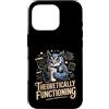 Physics Owl Coffee Nerd Science Humor Custodia per iPhone 16 Pro Teoricamente funzionante Gufo Fisica Caffè Umorismo