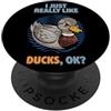 Duck Breeds Waterfowl Animal Cute Ducks Mi piacciono davvero le anatre Ok Animal Silver Appleyard Duck PopSockets PopGrip Adesivo