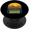 National Park Explorer Views Tramonto delle Badlands del Parco Nazionale Theodore Roosevelt PopSockets PopGrip Adesivo