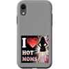 Modernes Damen t-shirt Herren Geburtstag Custodia per iPhone XR I Love Hot Moms Comic T-Shirt Uomo Donna Frase Divertente