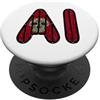 Mark Ewbie Designs Intelligenza Artificiale AI PopSockets PopGrip Adesivo