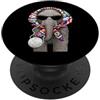 Vintage Retro Knitting Cute Lover Women Elephant Animal Granny - Filato quadrato per uncinetto, per amanti dell'uncinetto PopSockets PopGrip Adesivo