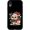 cat winter scarf box snow wintertime yul Custodia per iPhone XR Simpatico gatto invernale con sciarpa e scatola
