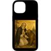 Icone epiche ortodosse Custodia per iPhone 15 Icona ortodossa di San Serafino di Sarov con un orso