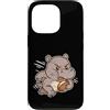 hippo rugby strong mascot run cartoon ru Custodia per iPhone 13 Pro Forte ippopotamo rugby corridore cartone animato