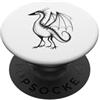 Scribble Sketch Hand Drawn Dragon Design Divertente Drago Disegnato A Mano Schizzo Doodle Disegno RPG PopSockets PopGrip Adesivo