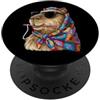Vintage Retro Knitting Cute Lover Women Capybara Capibara Granny - Filato quadrato per uncinetto PopSockets PopGrip Adesivo