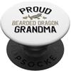 Cute Bearded Dragon Apparel Carino Drago Barbuto Nonna PopSockets PopGrip Adesivo