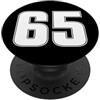 NUMBERED SPORTS ATHLETIC TEAM JERSEY DOU MAGLIA SPORT NUMERO 65 SIXTY FIVE AGE ANNO #65 ANTERIORE E DIETRO PopSockets PopGrip Adesivo