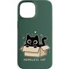 Cute Homeless Cat in a Box Custodia per iPhone 15 Gatto senzatetto carino gattino cartone animato amante gatto animale umorismo