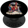 Vintage Retro Knitting Cute Lover Women Chicken Farm Farmer Granny - Filato quadrato per uncinetto PopSockets PopGrip Adesivo