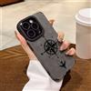 NONE Fashion Matte Leather Silicone Phone Case for iPhone 17 16 Pro 15 14 13 12 11 Pro Max 15 Plus X XR XS Max Compass Airplane Cover