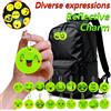 NONE 50PCS/30PCS/20PCS/10PCS Luce notturna Portachiavi riflettente Espressioni multiple del volto sorridente Accessori per appendere in PVC a doppia faccia