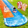 Sloosh Scivolo d'Acqua Gonfiabile Gigante Sloosh da 10 Metri con Doppia Corsia, 2 Tavole e Spruzzatore per Feste Estive in Giardino