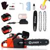 NONE Sega a catena OUTIGO da 12 pollici, motore brushless da 1000 W, con 2 batterie da 21 V, seghe da giardino portatili a batteria, adatte al taglio del legno e alla potatura dei rami