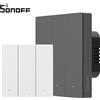SONOFF Interruttore a Muro Intelligente SONOFF M5 86 Type Matter con Pulsante Fisico, Modalità Relè Staccabile, Programmazione e Controllo Vocale tramite Apple Home, Alexa, Google Home