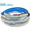GRN-FLASHING Striscia LED Super Luminosa 240 LED/m, DC 12V 24V SMD 2835, Nastro Flessibile LED 5M per Soggiorno, Camera da Letto, Retroilluminazione TV, Decorazione