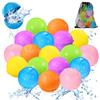KOKODI Gavettoni Riutilizzabili Magnetici Autosigillanti, Palloncini Acqua Riutilizzabili in Silicone BPA-Free, Bombe d'Acqua per Giochi Acqua Bambini, Spiaggia, Piscina (18PZ)