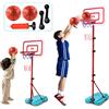 TONZE Canestro Basket Esterno Interno Bambini3 4 5 6 7 Anni - (88cm/138cm/190cm) Altezza Regolabile da Camera Giochi da Giardino per Bambini3 4 5 6 7 Anni