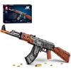 Reobrix Building Block Gun Toy Set per adulti, 1238 pezzi 1:1 AK-47 Model Kit, pistola militare da collezione per esposizione, regali ideali per gli appassionati militari 14+