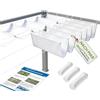 HaiTaoSy Tenda da sole avvolgibile con occhielli, 1x3,5m - tenda a onde su misura, impermeabile, 95% di protezione UV, protezione solare resistente alle intemperie per terrazzo, pergola, giardino