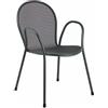 Emu Group Spa 301162200I4 Ronda 116I4 Sedia impilabile in Acciaio Verniciato a Polvere Colore: Ferro Antico