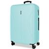 Roll Road Formentera Azzurro Valigia Media 46x65x24 cm Rigido ABS Lucchetto a Combinazione Integrato 56L 3.4 kg 4 Doppie Ruote