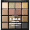 BUTBU Ombretti, Professional Makeup Palette Ombretti Ad Alta Pigmentazione, 9 Colori Neutri Sfumabili, con Finish Matte, Shimmer e Glitterati per Look Soft Glam