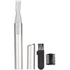 ZJchao Taglia Sopracciglia Elettrico, Rasoio Ad Alta Precisione per Viso Labbra Naso con Coltello Retrattile, Design Multifunzionale e Lavabile, Argento