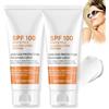 Looxbety 2 Pezzi Crema Solare SPF 100, Protezione Solare 100 SPF Viso, Una Crema Solare Idratante, Texture leggera, Non Grasso, Forte Protezione UVA/UVB, per Corpo e Viso Difesa