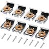 Gearmax 8 Pezzi Clip Specchio a Molla,Supporto per Specchio Gancio Specchio Appendi Specchio Clip Glass Wall Hanging Fixing Kit Hardware con 8 Viti e 8 Tasselli per Specchio a Muro e Immagini