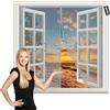 WEIZON Tenda zanzariera Magnetica 55x80cm Grigio Zanzariera Porta Finestra Si Chiude da Sola Totalmente Magnetica per Legno Ferro Porte in Balcone