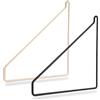 draadwerk Set di 2 supporti per mensole in filo | per mensole da 20 cm | Mensola sospesa per scaffali | Supporto in metallo (nero)
