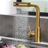 AIMADI Rubinetto Cucina con Doccetta Estraibile Tre Modalità di Getto d'Acqua Rubinetto Lavello Cucina Cascata a 3 Modalità Monocomando in Acciaio Inossidabile 304 Oro