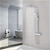 Stanew Colonna Doccia Termostatica Stanew, Set Doccia Completo, Colonna Doccia per Bagno, Termostato con Miscelatore Regolabile in Altezza Sistema Doccia (Argento)