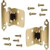 AERZETIX Set di 4 cerniere per mobili / 20 viti di fissaggio/colore ottone