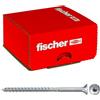 Fischer 670176 Power-Fast II FPF II CTP - Viti per Legno o Truciolare a Filetto Parziale, Torx, Testa Svasata Piana, Blu (Passivato), 4,0x60 mm, 200 Pezzi