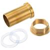 QUARKZMAN 1 Pz 2,17 Pollici Tubo Montaggio per Estensione Rubinetto con Guarnizioni, Dado Bloccaggio, Kit Raccordi per Rubinetto, Giallo