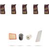 HOFFCAR Kit tagliando 4 FILTRI e 5L OLIO M compatibile con Lancia Phedra 2.2 Jtd 94kw 2002 al 2010