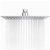 HM Soffione Doccia Quadrato 20x20 cm HM in Acciaio Inox, Ultra Sottile Anticalcare, Effetto Pioggia Alta Pressione, Attacco Universale 1/2", Soffione Doccia Rain