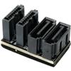 System-S Adattatore SATA 2 X 7 pin femmina a 2 X cavo maschio 180° U angolo turn per scheda madre SSD HDD