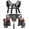 VEVOR Cintura Porta Attrezzi da Carpentiere con 22 Tasche, Marsupio Porta Attrezzi da Elettricista, Regolabile e Resistente, per Carpentieri, Edilizia, Regolabile in Vita da 81 a 173 cm