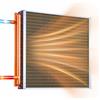 VEVOR Scambiatore di Calore Acqua-Aria 61 x 61 cm, Serpentina HVAC con Tubi in Rame e Alette in Alluminio, Fino a 225K BTU, per Riscaldamento Idronico, Caldaie a Legna e Sistemi di Raffreddamento