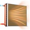VEVOR Scambiatore di Calore Acqua-Aria 559 x 559 cm, Serpentina HVAC con Tubi in Rame e Alette in Alluminio, Fino a 190K BTU, per Riscaldamento Idronico, Caldaie a Legna e Sistemi di Raffreddamento