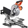VEVOR Troncatrice Scorrevole per Taglio Obliquo e a Mitra, Lama Elettrica da 254 mm 1800 W, Angoli e Profondità Regolabili, Base in Alluminio, Portatile, per il Taglio di Legno Metalli e Laminati