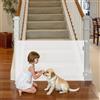 VEVOR Cancelletto Retrattile, Installazione Interna 1450 mm di Larghezza, 980 mm di Altezza, con Strisce in Fibra di Vetro Rinforzata, Impedisce che Si Infilino, Cancelletto in Rete per Cani, Bianco