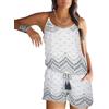 JFAN Monopezzi e Tutine Jumpsuit da Donna Floreale Stampa Canotta Pantaloni Estivi Casual Beachwear Elegante Copricostumi Estivi Mare（Bianco,S